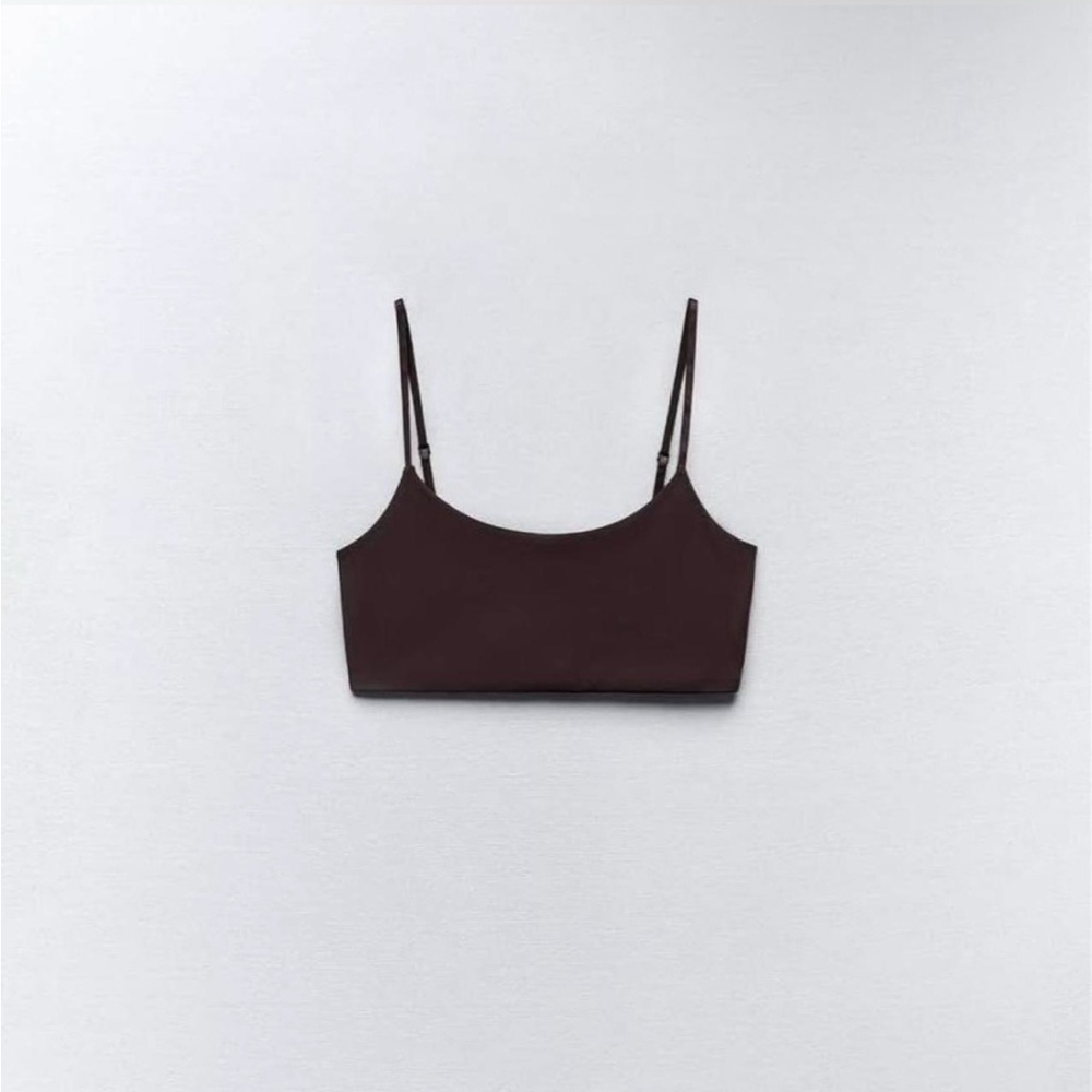 Zara Brown Crop Top